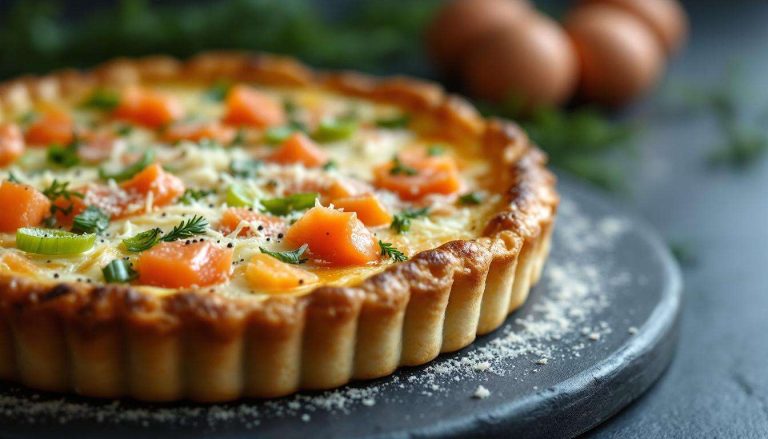 Mescola, inforna e gusta”: la quiche salmone-porri che riesce sempre